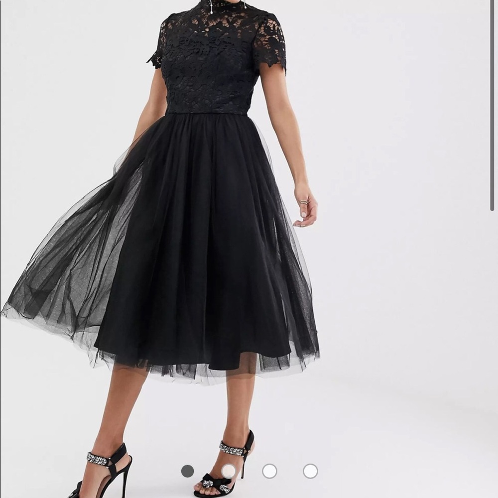 Black tulip dress